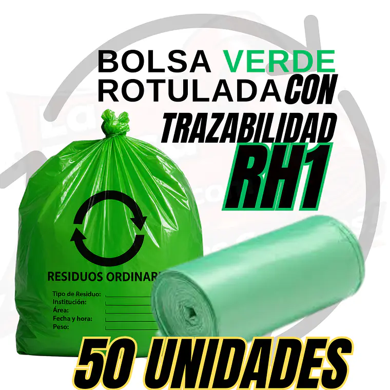 BOLSAS VERDES ROTULADA - RESID ORDINARIOS - TAMAÑO 40X60CM - PAPELERA PEQUEÑA 3