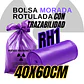BOLSAS MORADAS ROTULADAS - RESID RADIACTIVOS - TAMAÑO 40X60CM - PAPELERA PEQUEÑA  - Miniatura 1