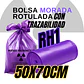 BOLSAS MORADAS ROTULADAS - RESID RADIACTIVOS - TAMAÑO 50X70CM - PAPELERA MEDIANA - Miniatura 1