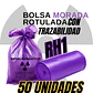BOLSA MORADA ROTULADAS - RESID RADIACTIVOS - TAMAÑO 60X80CM - PAPELERA SEMI GRANDE - Miniatura 2