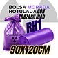 BOLSA MORADA ROTULADAS - RESID RADIACTIVOS - TAMAÑO 90X120CM - CANECA EXTRA GRANDE - Miniatura 1