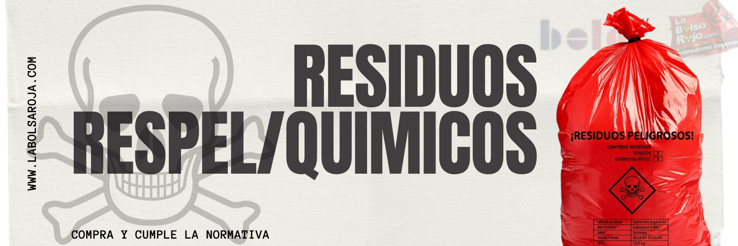 BOLSAS ROJAS ROTULADAS - RESID RESPEL/QUIMICOS 🔴