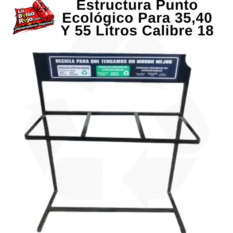 Estructura Punto Ecológico Para 35,40 Y 55 Litros Calibre 18 1