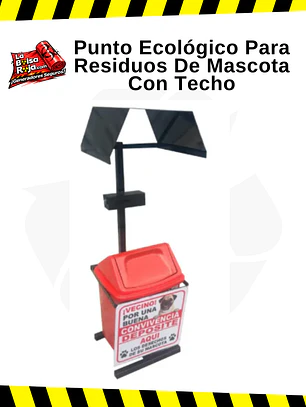 Punto Ecológico Para Residuos De Mascota Con Techo