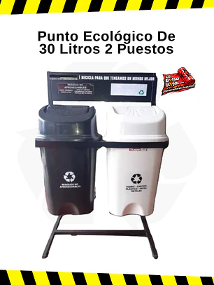 Punto Ecológico De 30 Litros 2 Puestos
