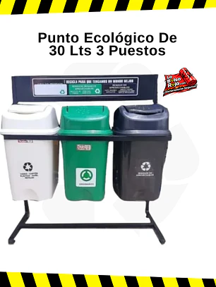 Punto Ecológico De 30 Lts 3 Puestos
