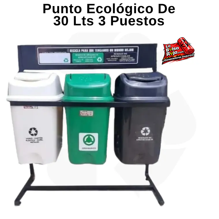 Punto Ecológico De 30 Lts 3 Puestos 1