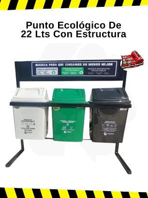 Punto Ecológico De 22 Lts Con Estructura