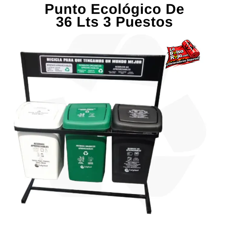 Punto Ecológico De 36 Lts 3 Puestos 1