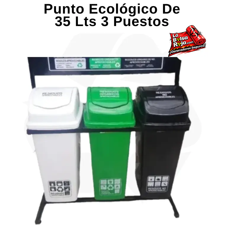 Punto Ecológico De 35 Lts 3 Puestos 1