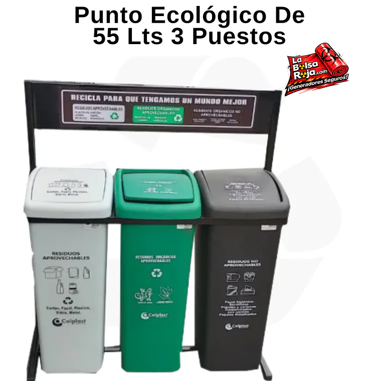 Punto Ecológico De 55 Lts 3 Puestos 1