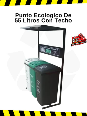 Punto Ecologico De 55 Litros Con Techo