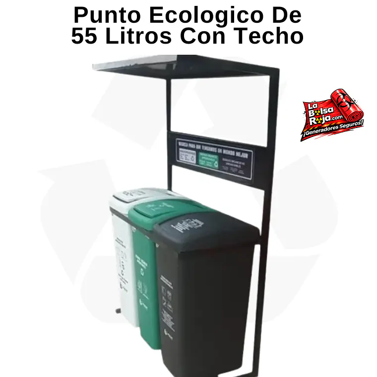 Punto Ecologico De 55 Litros Con Techo 1