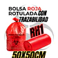 BOLSAS ROJAS ROTULADAS - RESID HOSPITALARIOS - TAMAÑO 50X50CM - PAPELERA MEDIANA - Miniatura 1