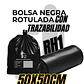 BOLSAS NEGRAS ROTULADAS - RESID NO APROVECHABLES - TAMAÑO 50X50CM - PAPELERA MEDIANA - Miniatura 1
