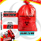 BOLSAS ROJAS ROTULADAS - RESID HOSPITALARIOS - TAMAÑO 90X120CM - CANECA EXTRA GRANDE - Miniatura 1