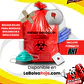 BOLSAS ROJAS ROTULADAS - RESID HOSPITALARIOS - TAMAÑO 90X120CM - CANECA EXTRA GRANDE - Miniatura 2