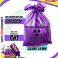 BOLSAS MORADAS ROTULADAS - RESID RADIACTIVOS - TAMAÑO 50X50CM - PAPELERA MEDIANA - Miniatura 1
