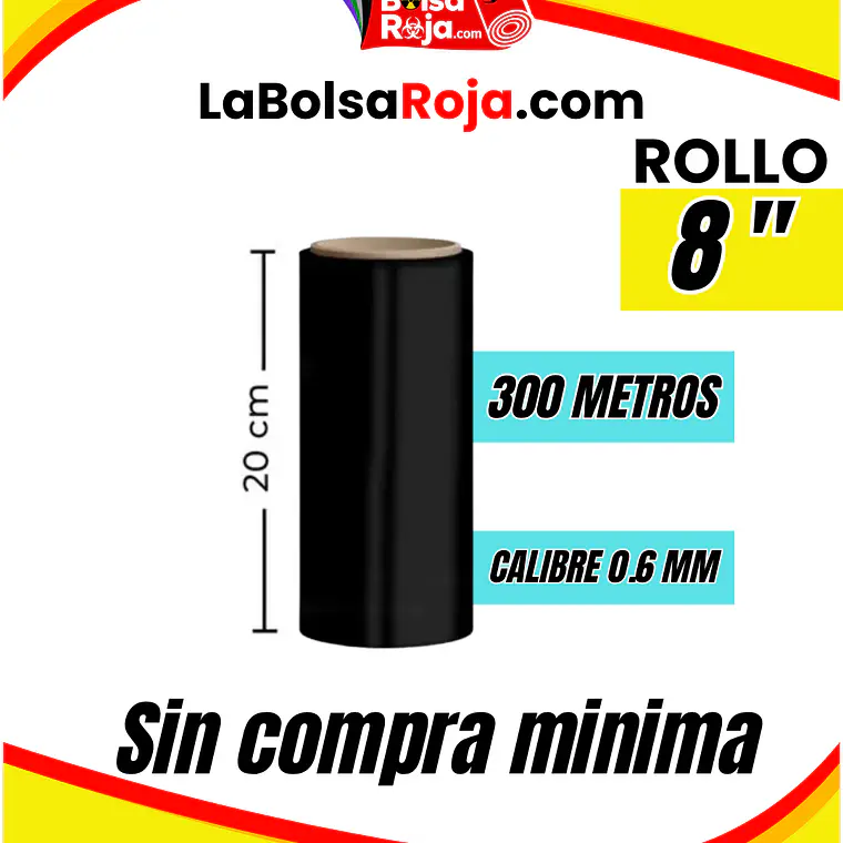STRETCH NEGRO ROLLO 8