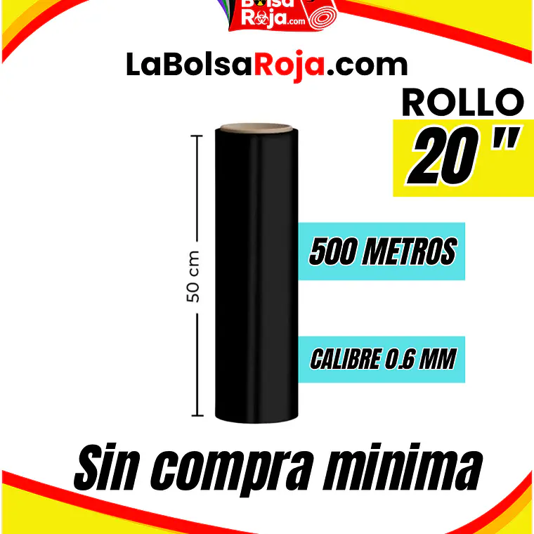 STRETCH NEGRO ROLLO 20