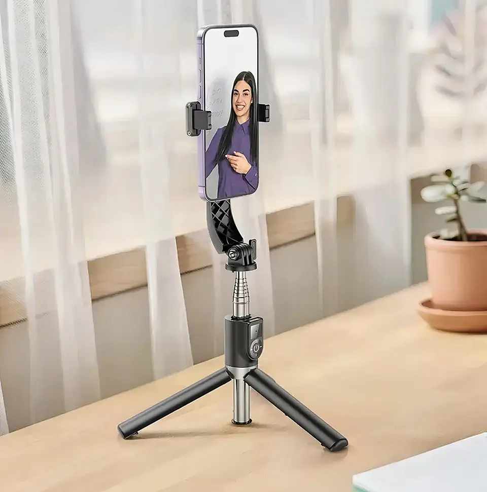 Baston Selfie Tripode Bluetooth Hoco K20 + Control Negro 3