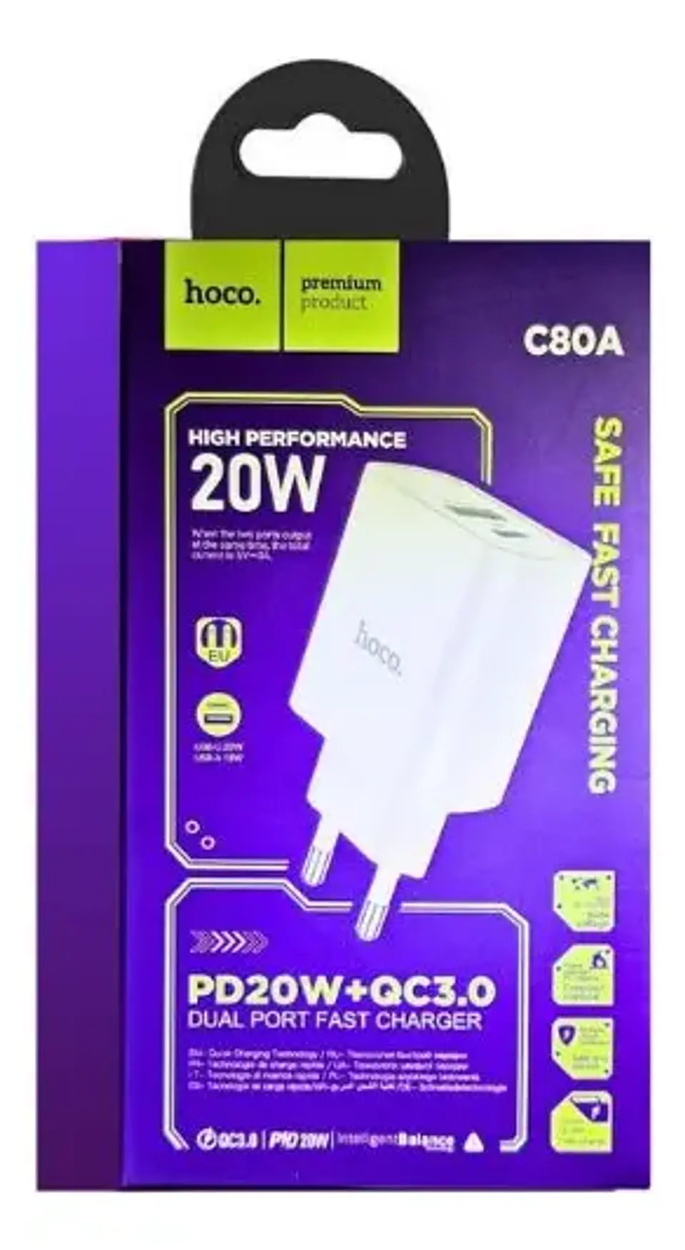 Adaptador Dual Hoco C80A PD20W 2