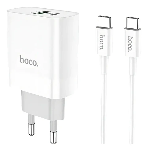 Cargador HOCO Dual C80A Tipo C 20W