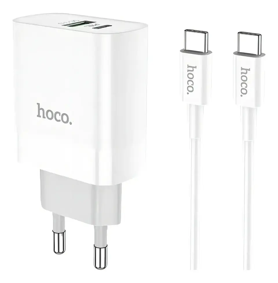Cargador HOCO Dual C80A Tipo C 20W 1