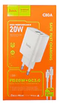 Cargador HOCO Dual C80A Tipo C 20W - Miniatura 4