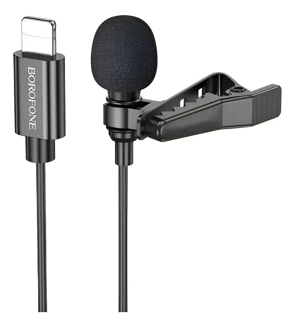 Microfono Solapa Externo Borofone Bfk11 2m Lightning Negro 1