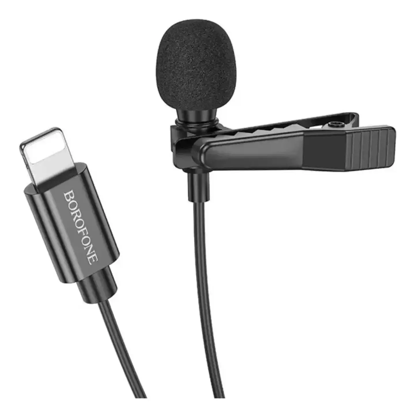 Microfono Solapa Externo Borofone Bfk11 2m Lightning Negro 2