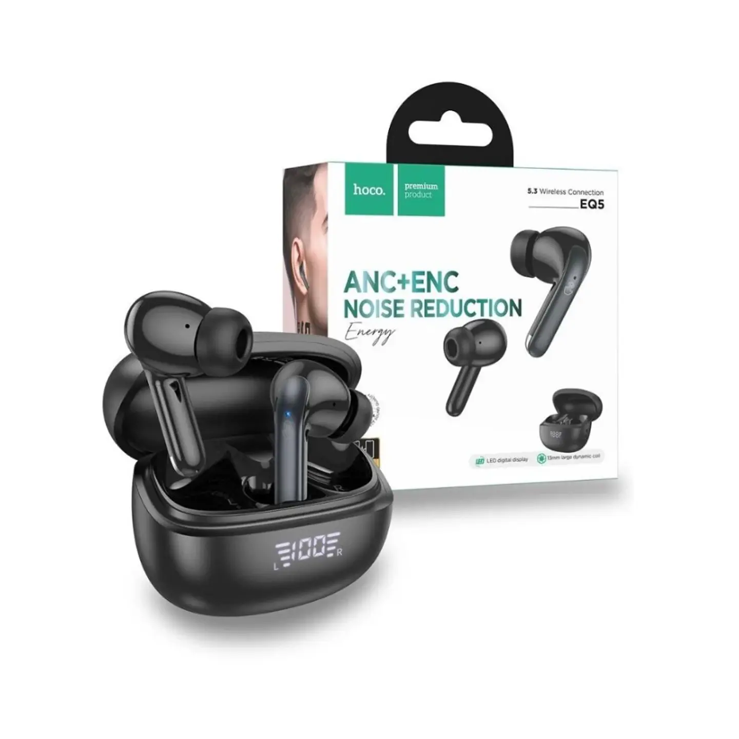 Audífonos Inalámbricos Bluetooth HOCO EQ5 Energy ANC + ENC TWS 3