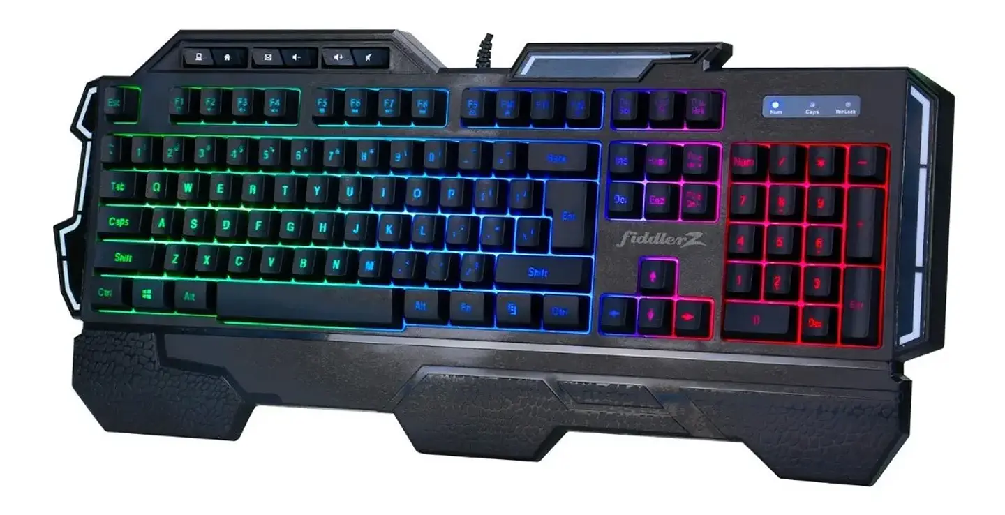 Teclado Gamer Fiddler Z KD609 Membrana RGB Negro 1