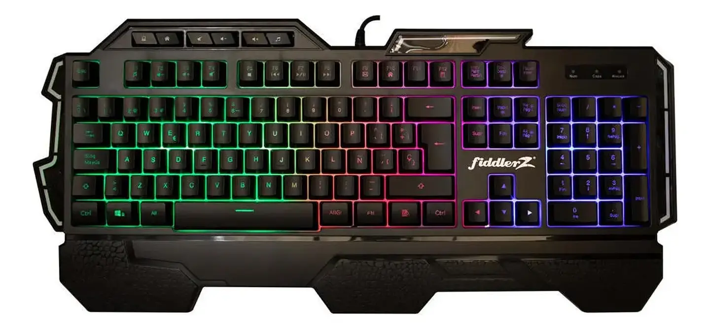 Teclado Gamer Fiddler Z KD609 Membrana RGB Negro 3