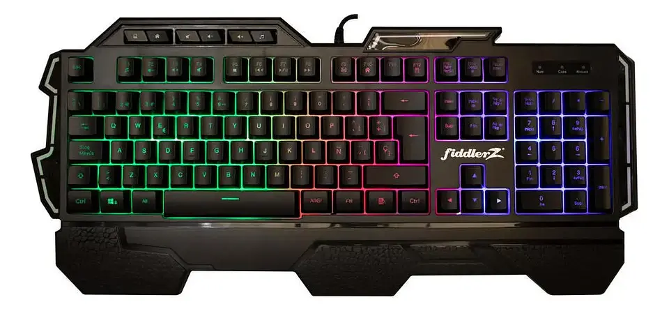Teclado Gamer Fiddler Z KD609 Membrana RGB Negro 3