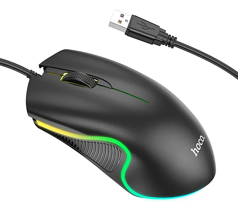 Mouse Gamer HOCO GM19 RGB USB Negro