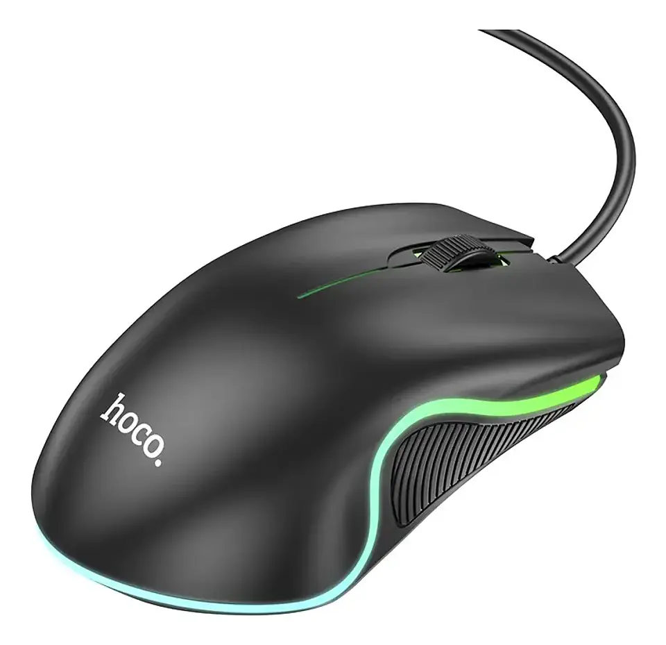 Mouse Gamer HOCO GM19 RGB USB Negro 6