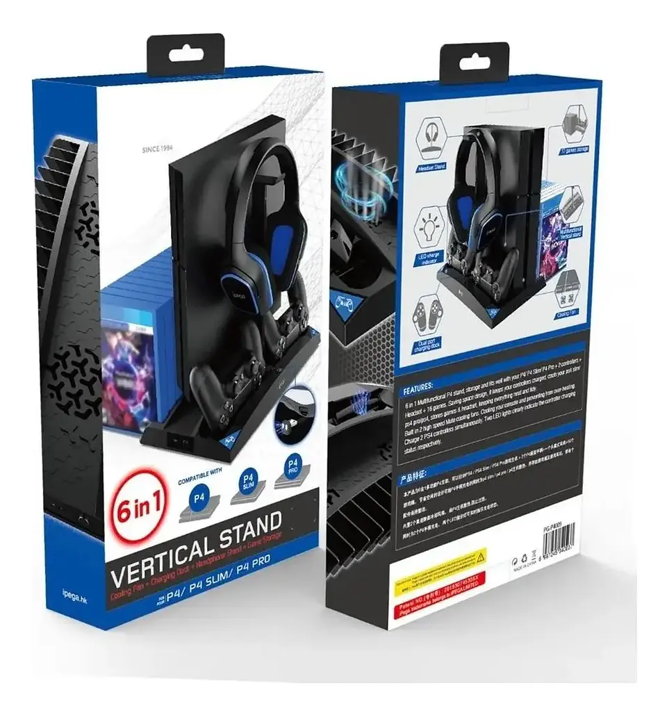 Estación de Carga iPega PG-P4009 para Controles PS4 3