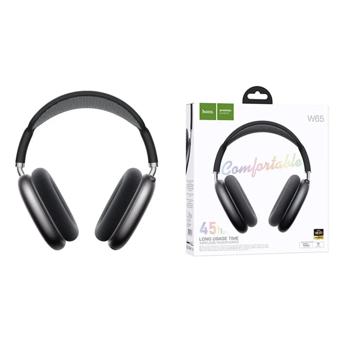 Audífonos Bluetooth HOCO W65 Happy 45 Horas de Batería On-Ear 1
