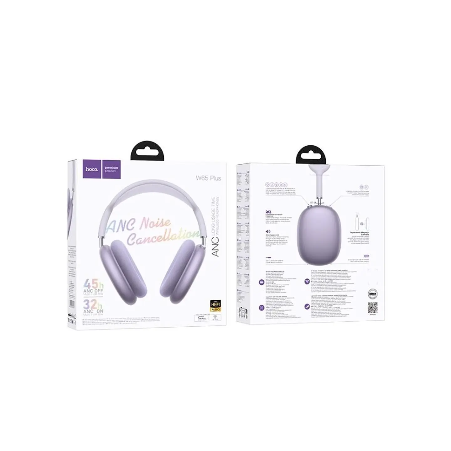 Audífonos Bluetooth HOCO W65 Happy 45 Horas de Batería On-Ear 2