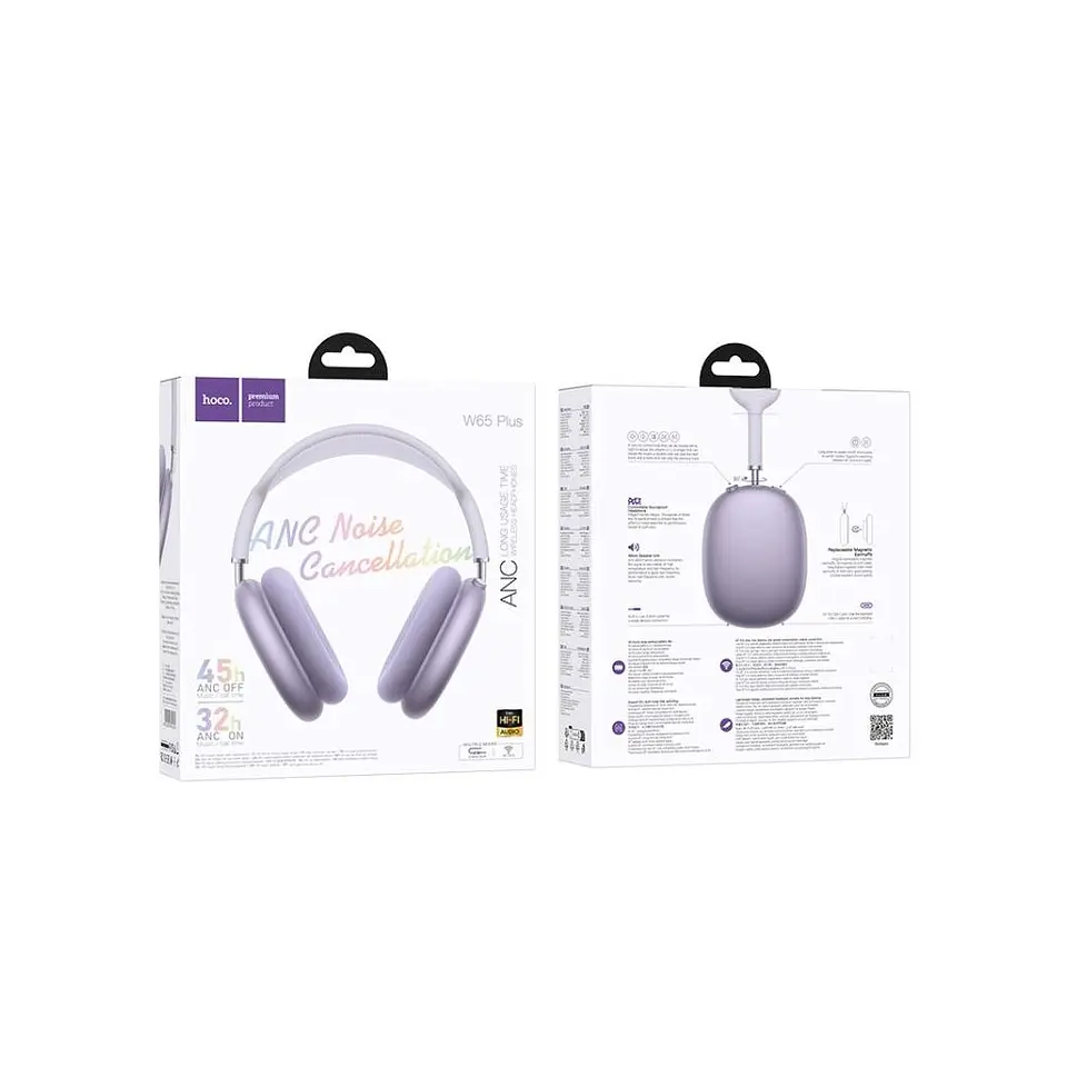Audífonos Bluetooth HOCO W65 Happy 45 Horas de Batería On-Ear 2