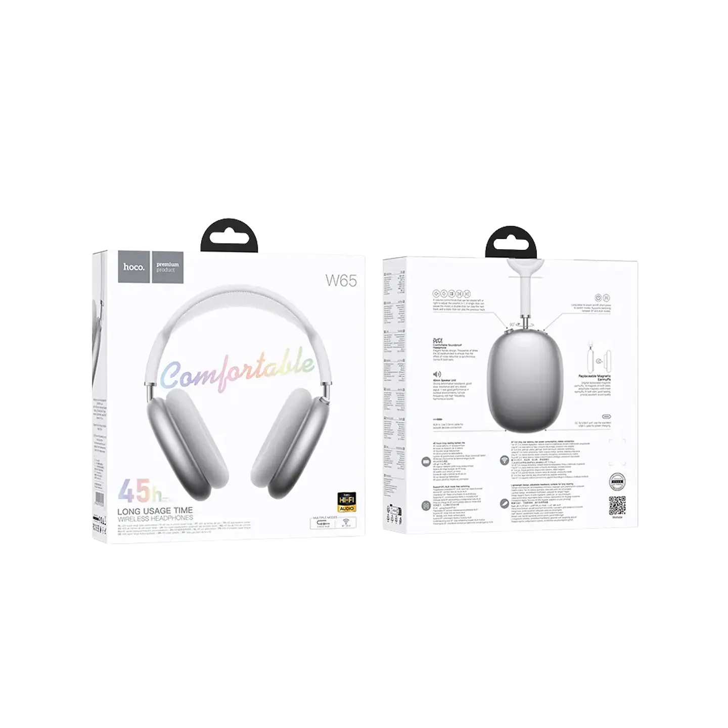 Audífonos Bluetooth HOCO W65 Happy 45 Horas de Batería On-Ear 5