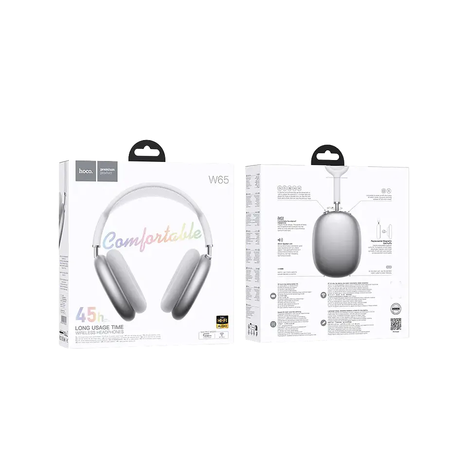 Audífonos Bluetooth HOCO W65 Happy 45 Horas de Batería On-Ear 5