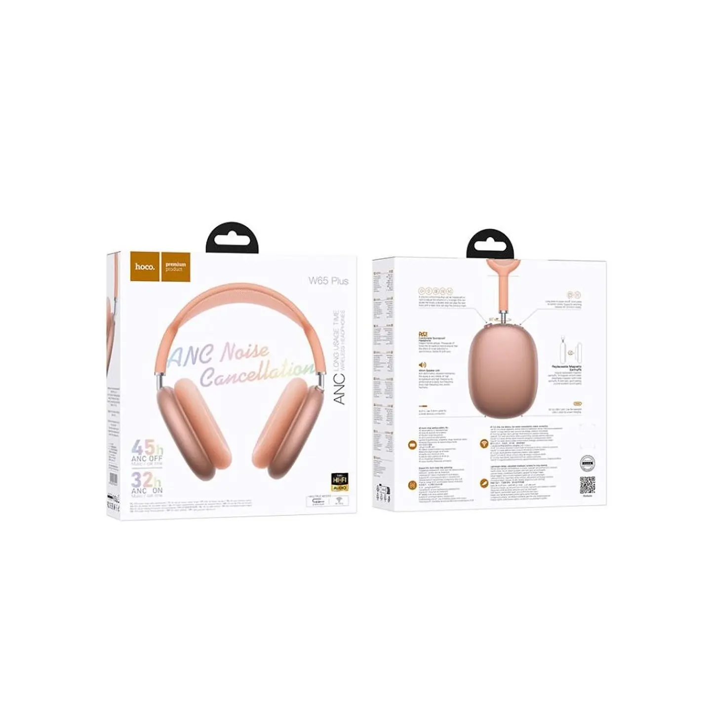 Audífonos Bluetooth HOCO W65 Happy 45 Horas de Batería On-Ear 6