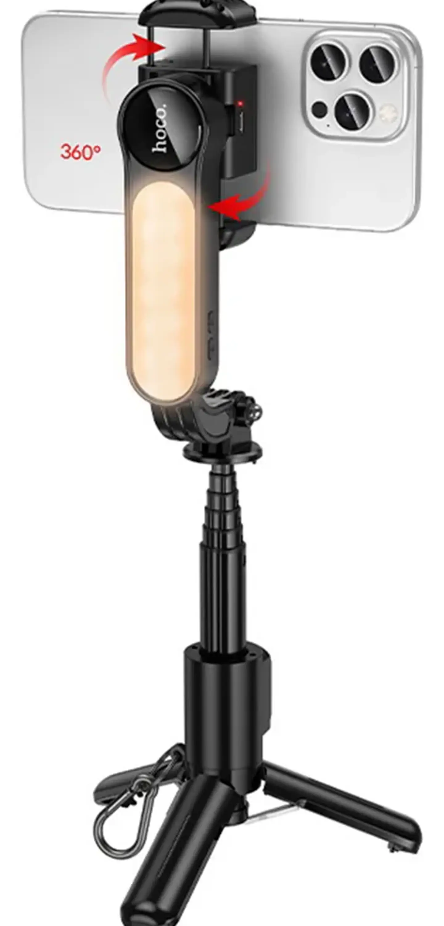 Bastón Selfie Trípode Bluetooth HOCO K90 con Control Remoto Inalámbrico 3