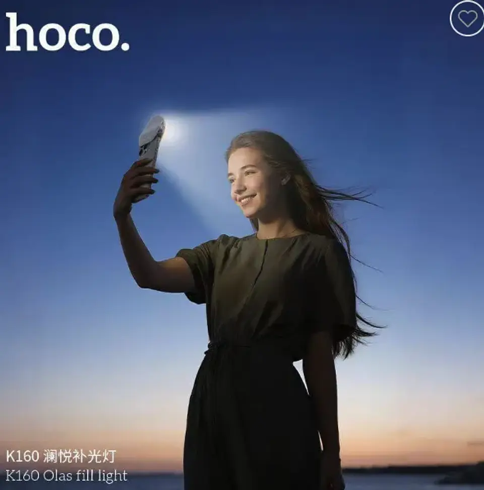 Lámpara LED Mini HOCO K160 para Selfies, Streaming y Videollamadas 4