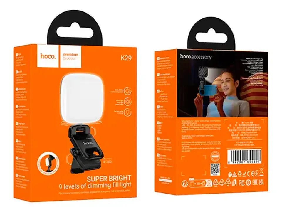 Lámpara LED HOCO K29 para Selfies, Streaming, TikTok y Videollamadas 2