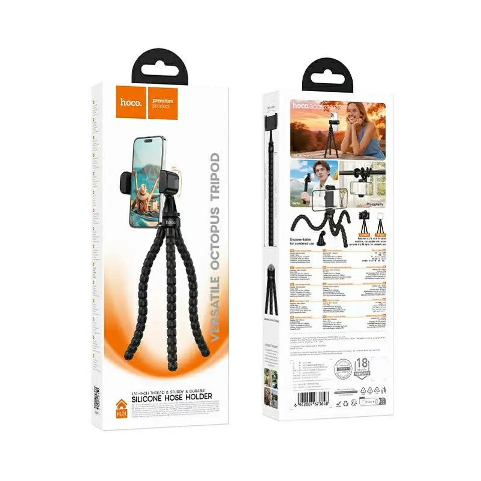 Soporte Tipo Pulpo HOCO H101 Flexible para Celular y Grabación de Contenido 3