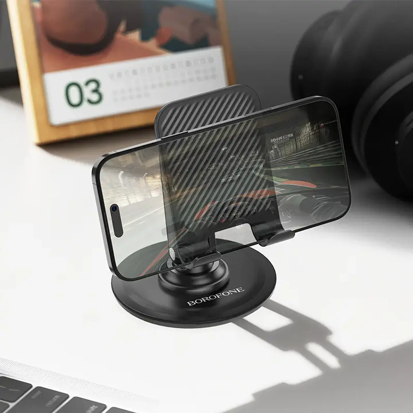 Soporte para Celular Borofone BH128 Ajustable y Plegable para Escritorio 3