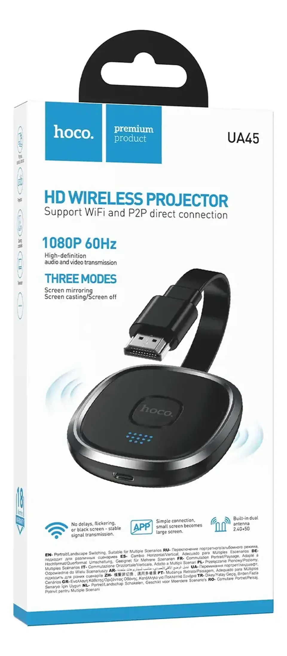 Proyector Inalámbrico HOCO UA45 HDMI para Transmisión de Pantalla WiFi 2